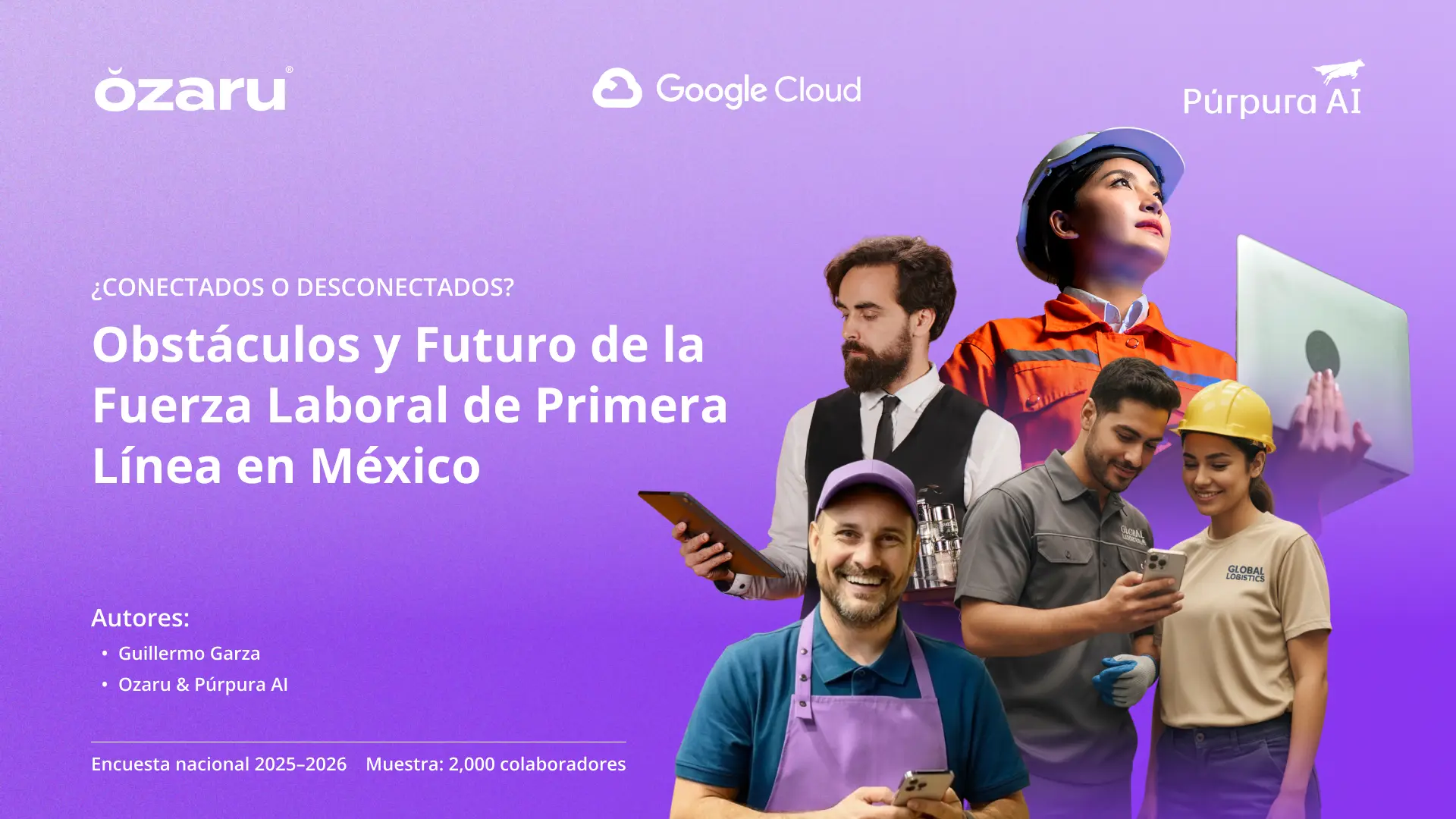 Portada del estudio Desconectados: obstáculos y futuro de la fuerza laboral de primera línea en México